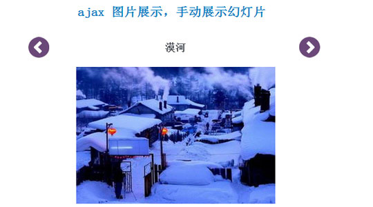 ajax 图片展示,手动展示幻灯片