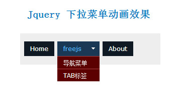 Jquery 下拉菜单动画效果