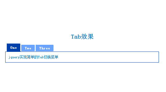Jquery tab效果,可以指定显示默认项目