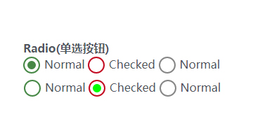 radio单选框彩色,自定义边框,圆点颜色和大小 radio单选框彩色,自定义边框,圆点颜色和大小